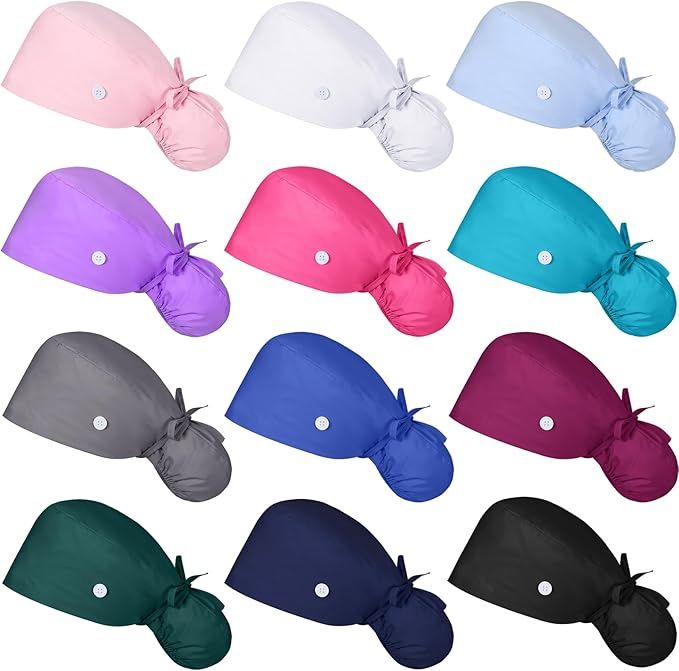 PONYTAIL SCRUB CAPS - ASSORTED