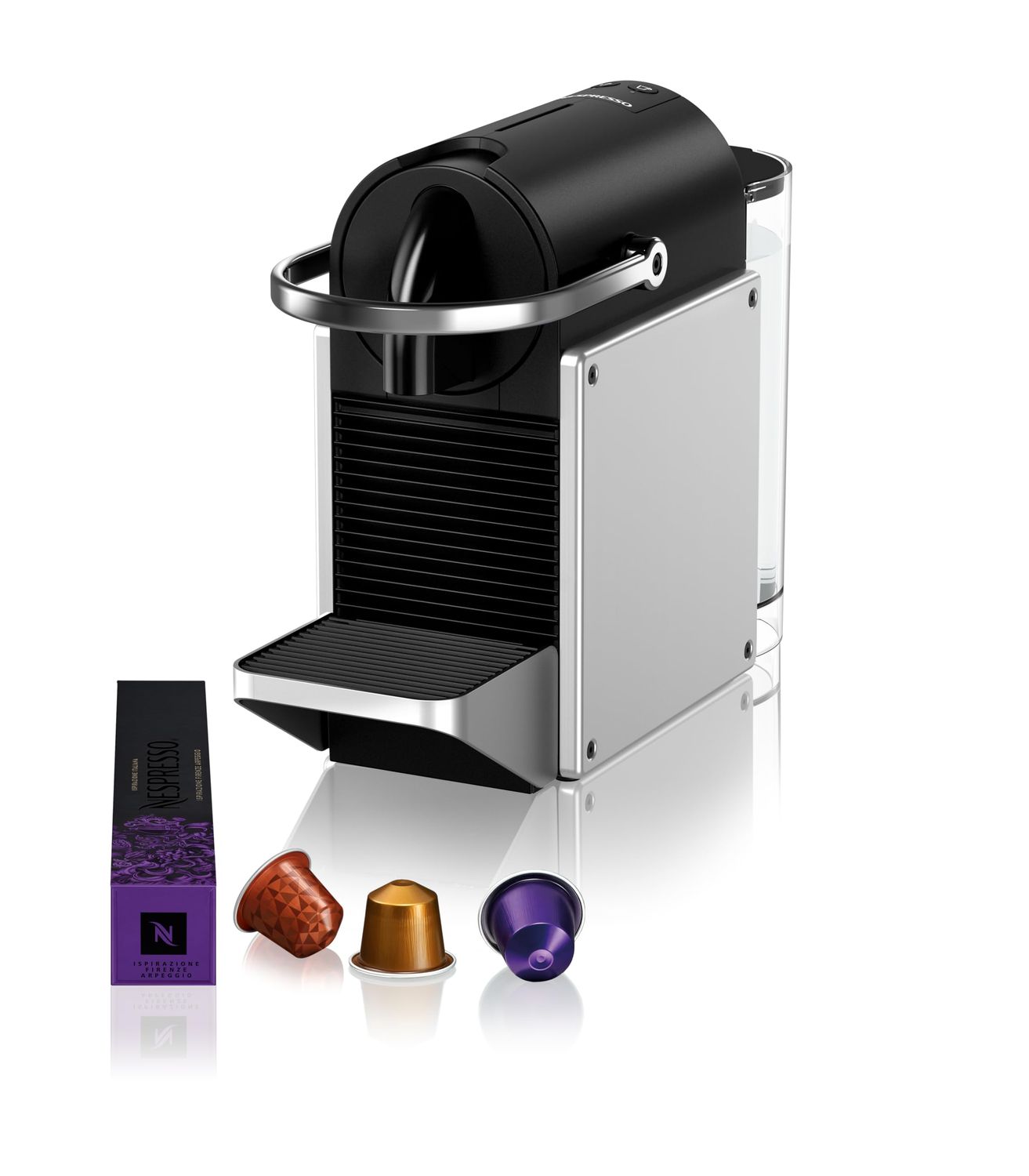 Nespresso Pixie C Coffee Machine by Nespresso - Premium Silver Finish, Compact Automatic Brewing, U…