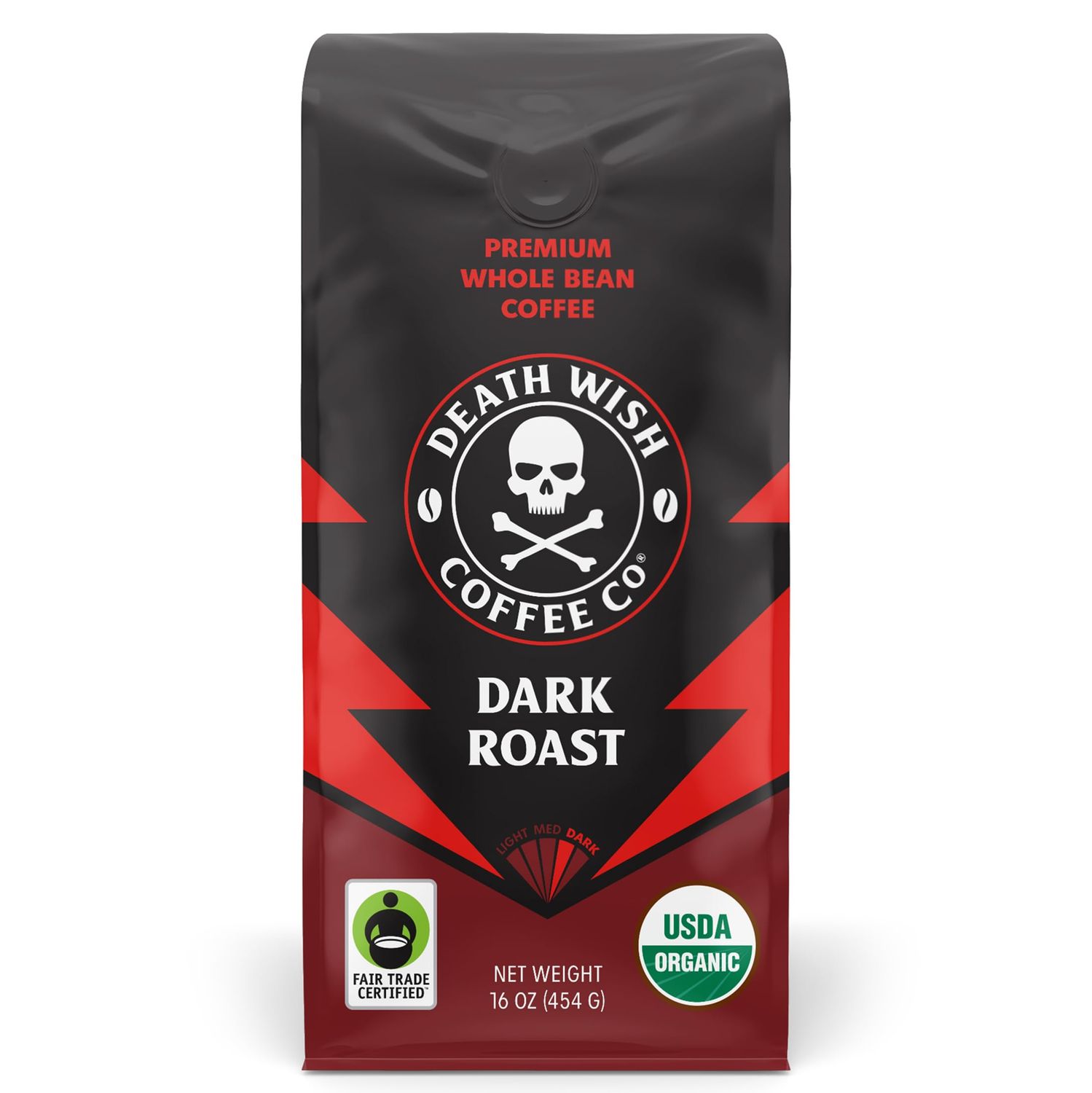 (0.5kg bag) - Death Wish Whole Bean Coffee, The World's Strongest Coffee, Fair Trade and USDA Certi…