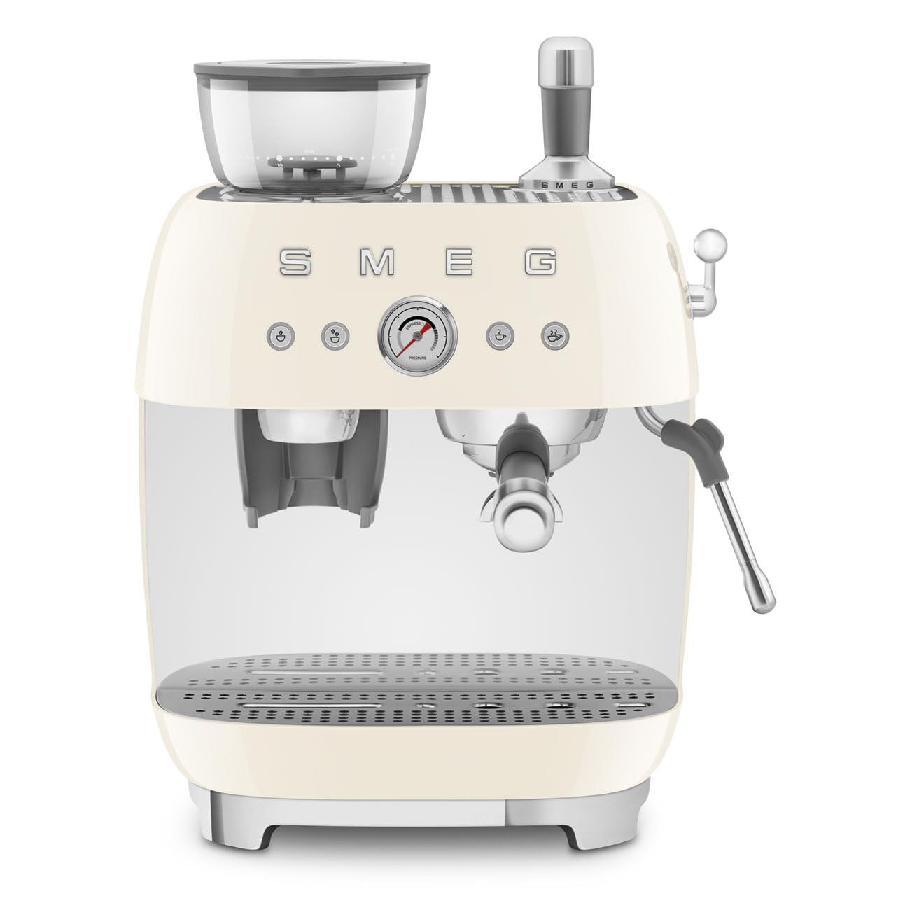 Smeg ‘50’s Style’ Coffee Machine with Built in Grinder - Cream EGF03CRAU - International Version