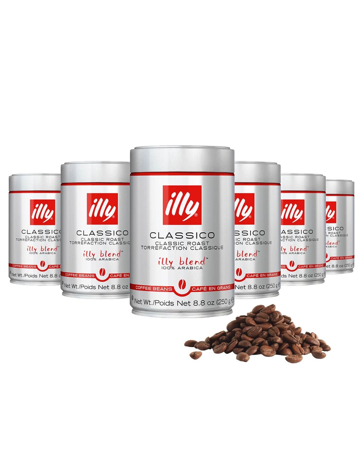 Illy Caffe Coffee Coffee - Whole Bean - Medium Roast - 8.8 Oz - Case Of 6