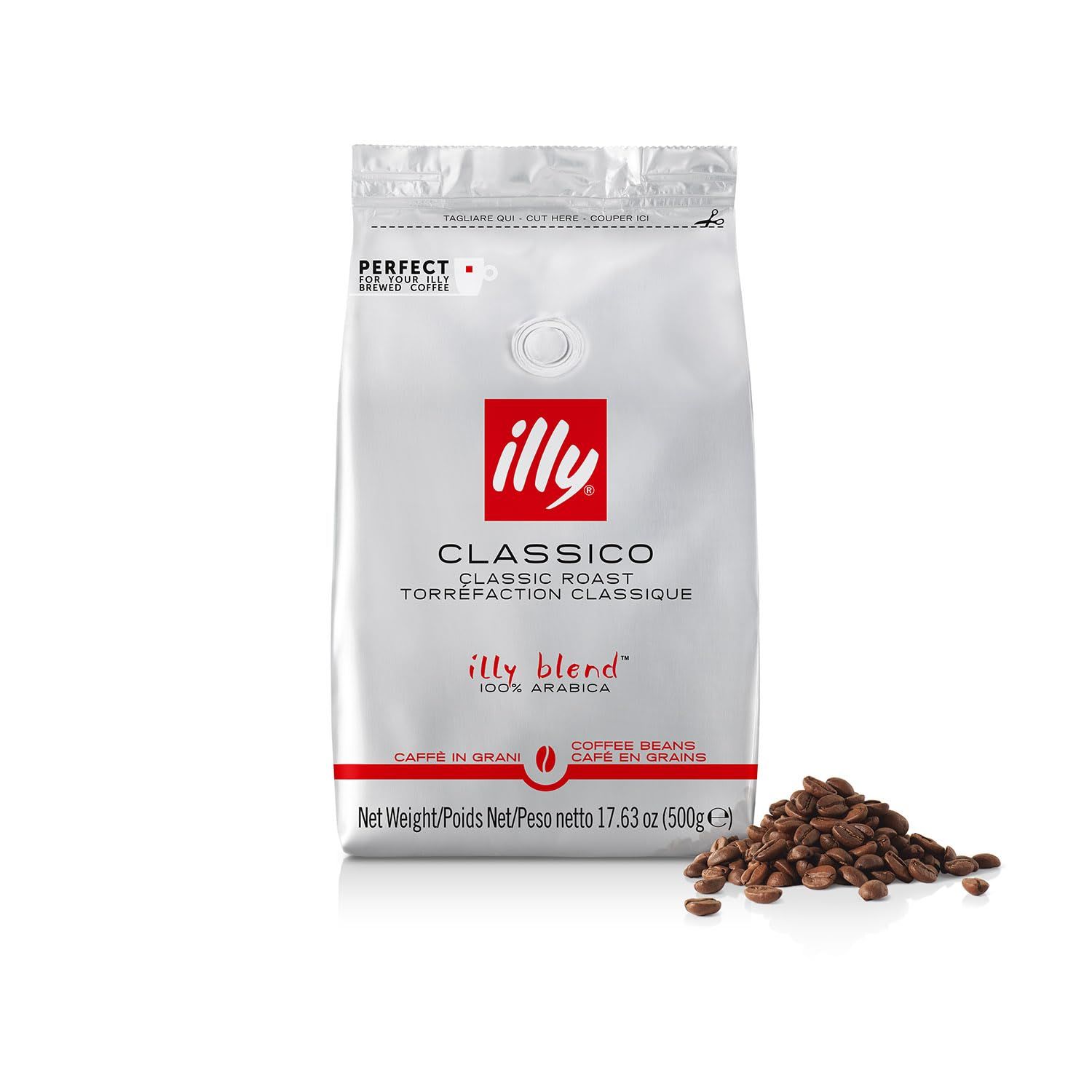 illy Whole Bean Coffee - Classico Medium Roast - Notes of Caramel, Orange Blossom &amp; Jasmine - 100% …
