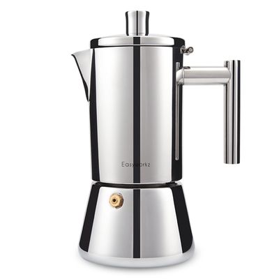Easyworkz Diego Stovetop Espresso Maker Stainless Steel Italian Coffee Machine Maker 4Cup 200ml Ind…