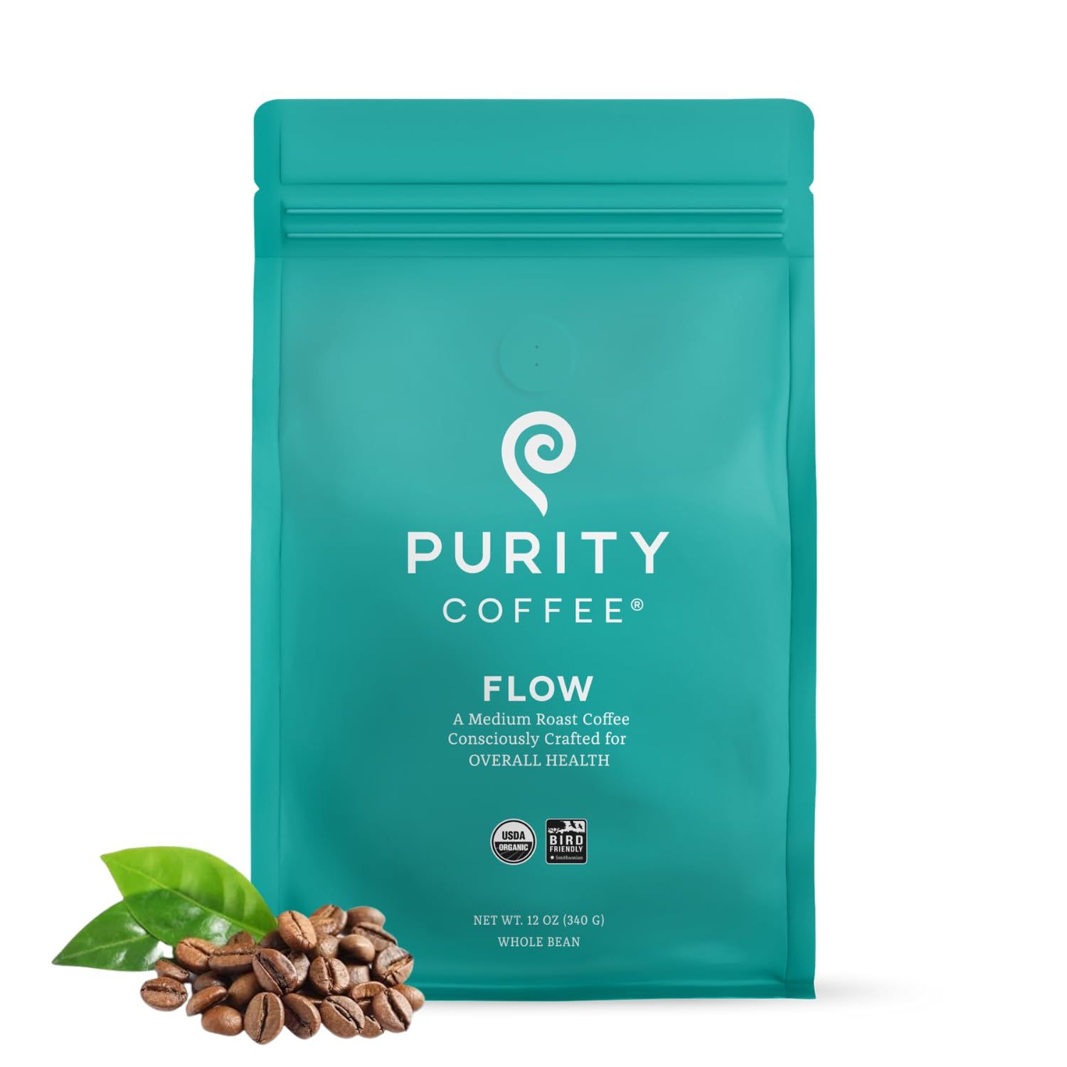 Purity Coffee FLOW Medium Roast Organic Coffee - USDA Certified Organic Specialty Grade Arabica Who…
