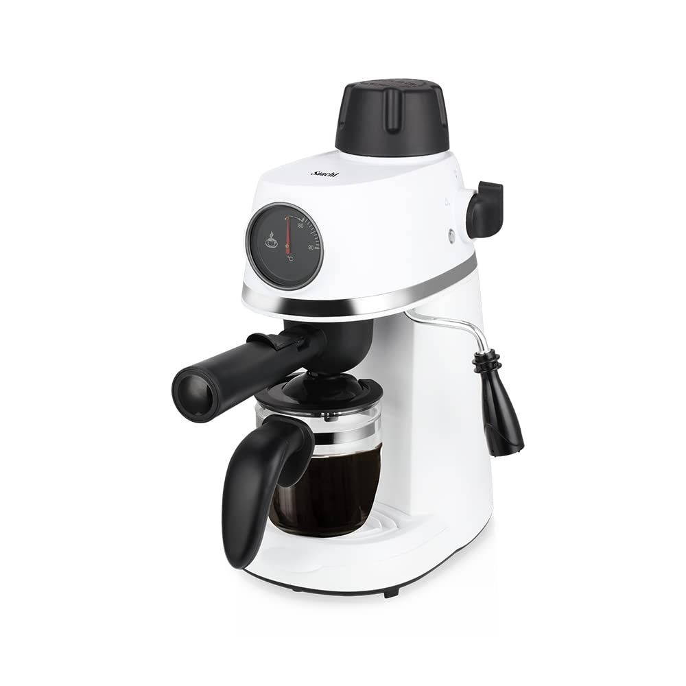 Saachi 3.5-Bar Espresso Coffee Maker NL-COF-7047-WH, 2-4 Cups 240ml, Cappuccino &amp; Latte Machine, St…