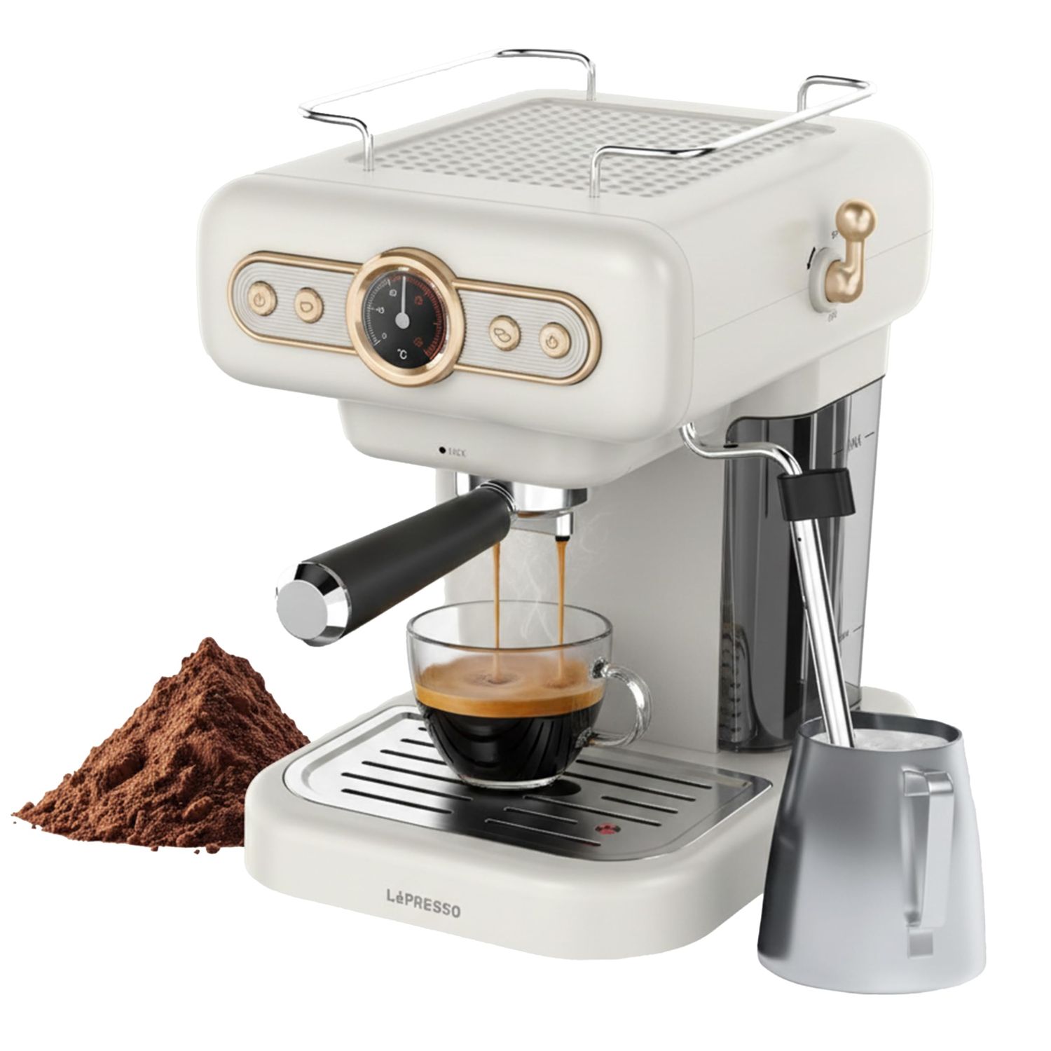 LePresso Coffee Machine with 15 bar ULKA pumb 1.2L - White