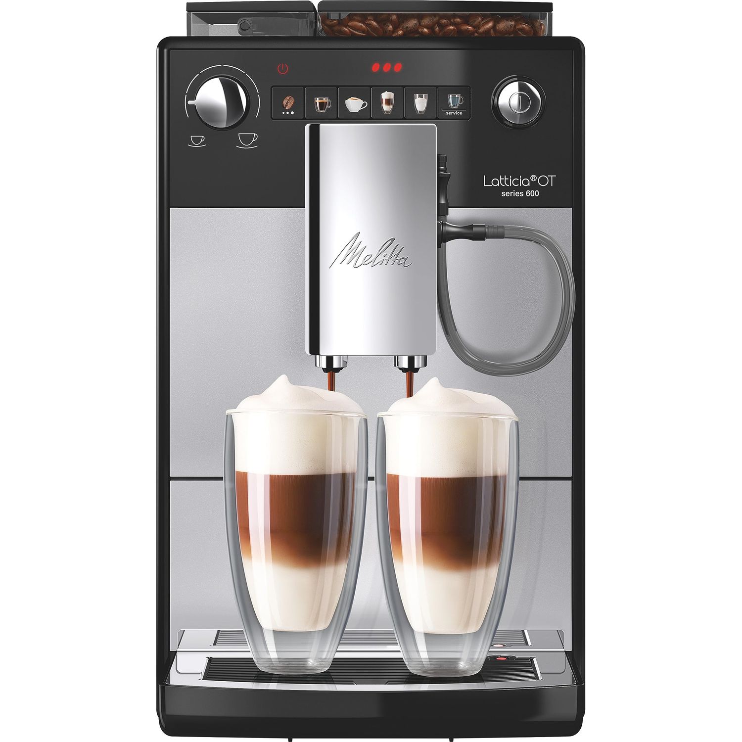 Melitta LATTICIA OT Silver F300-101, Automatic Coffee Machine with Grinder &amp; Milk Frother, 2 Years …