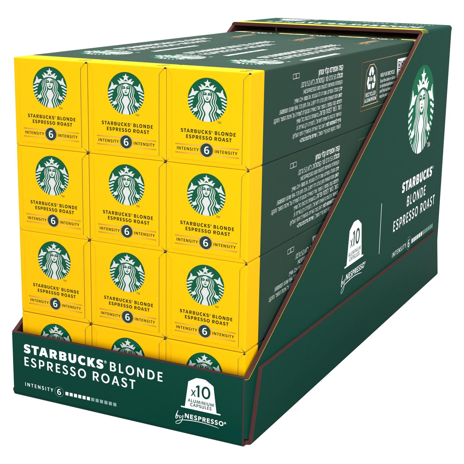 Starbucks Blonde Espresso Roast by Nespresso 10 Capsules, Pack of 12
