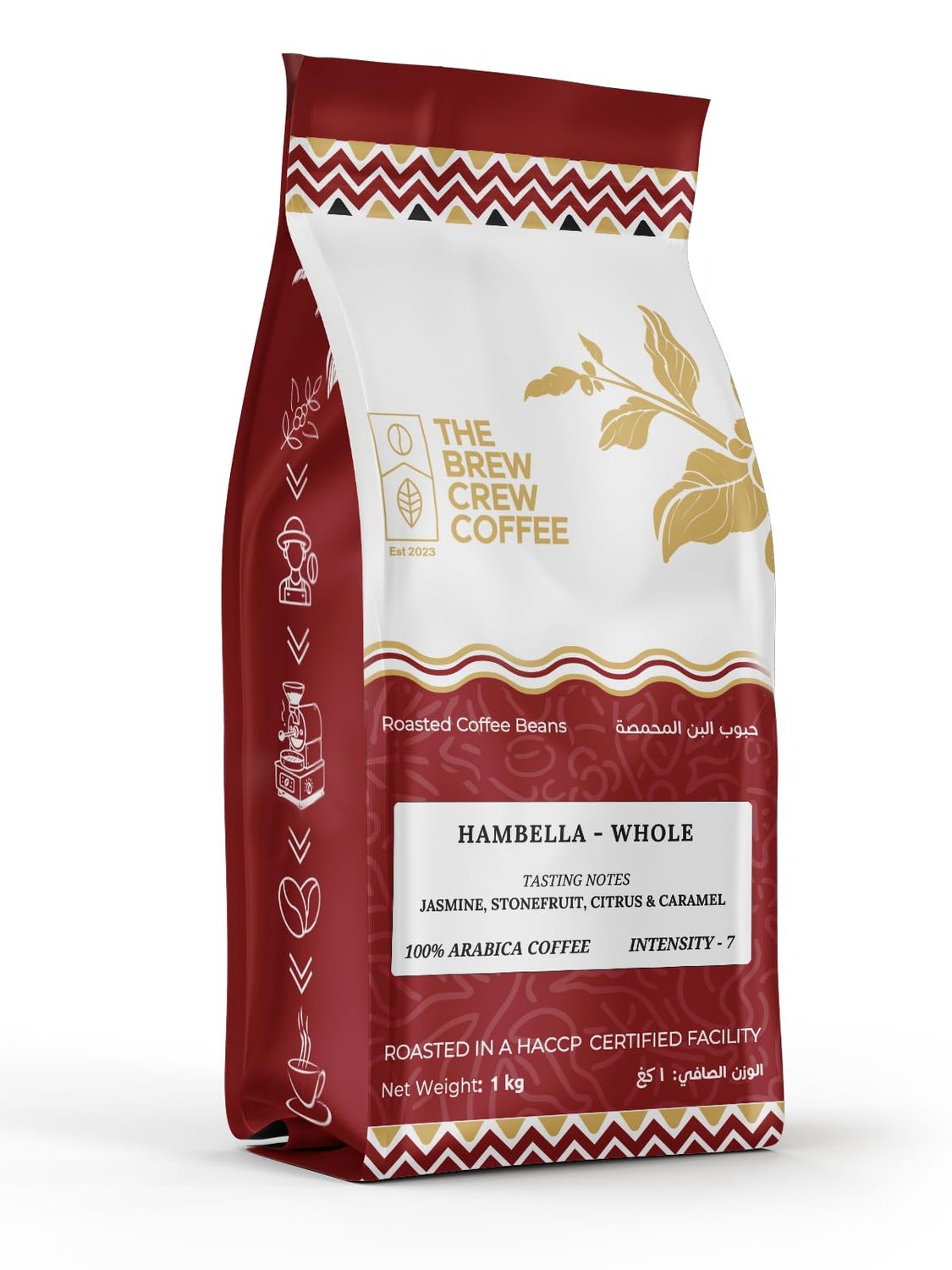 The Brew Crew Coffee – Single Origin Ethiopia Hambella, 100% Arabica Coffee Beans, Medium Roast, 1K…