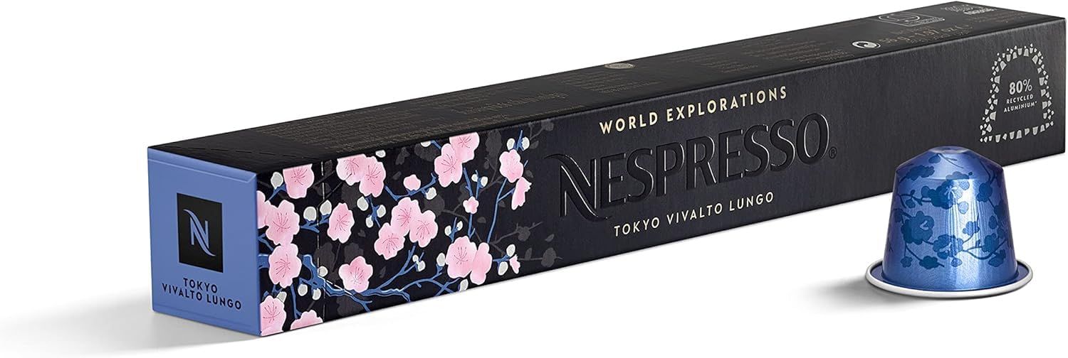 Nespresso Tokyo Vivalto Lungo Espresso Coffee 10 capsules Sleeve