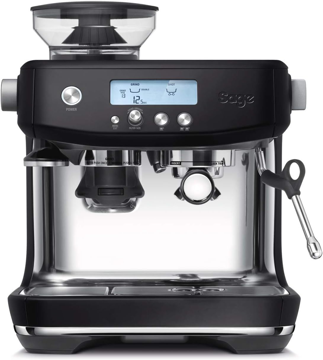 Sage - The Barista Pro, Bean to Cup Coffee Machine with Grinder and Milk Frother, Black Truffle - U…
