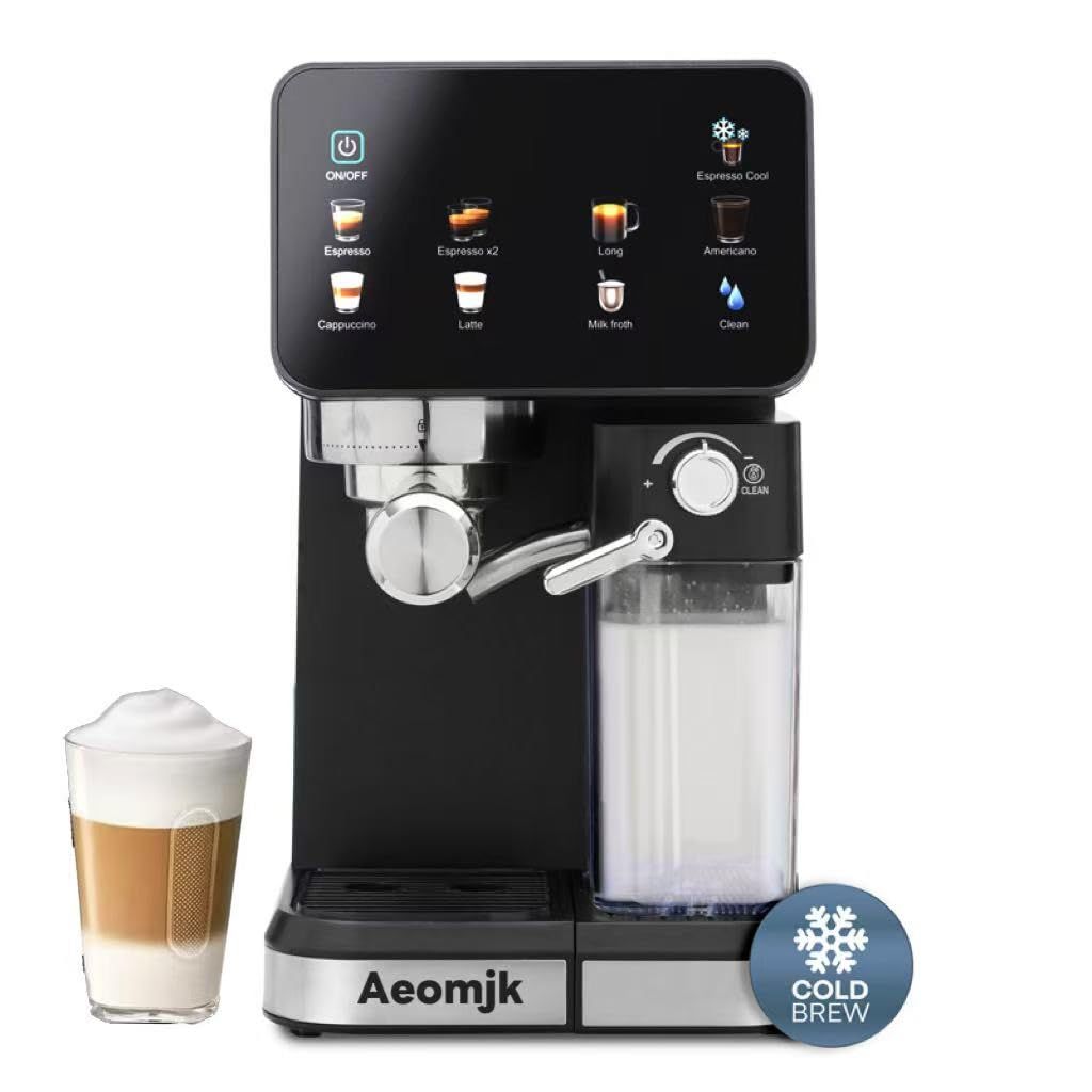 Wtrtr&amp;Aeomjk Espresso Machine Coffee,20 Bar Pump Espresso Machine with Milk Frother (1 year warrant…