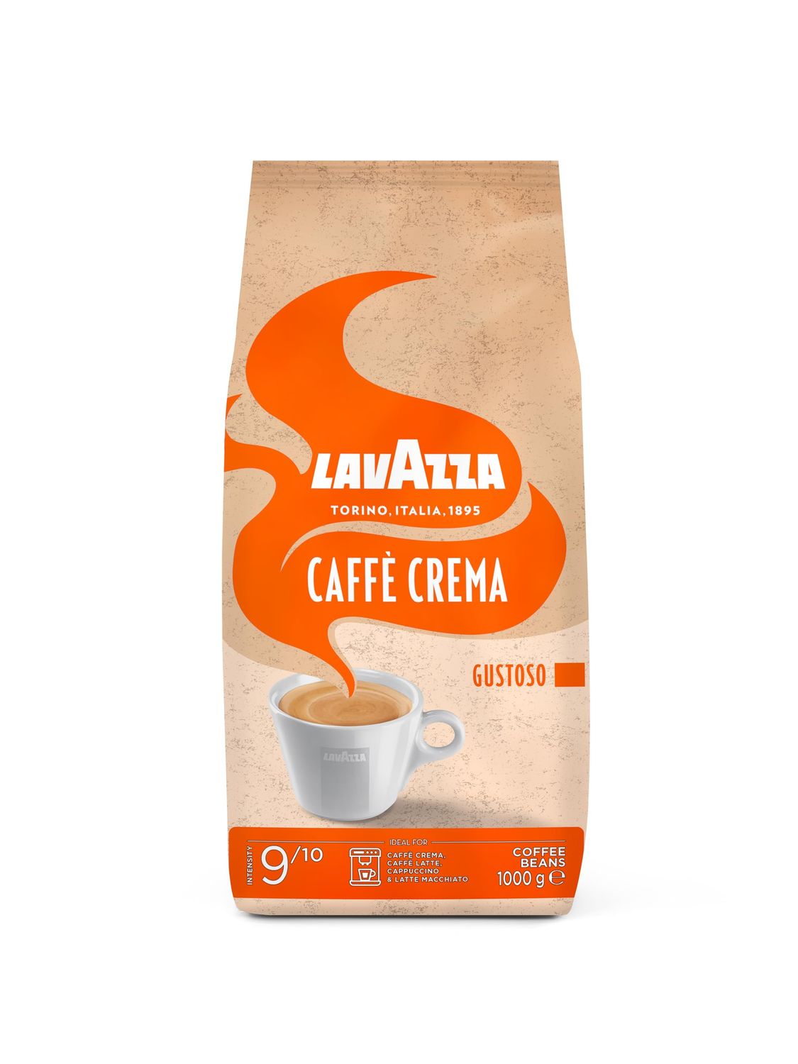Lavazza Caffe Crema Gustoso Coffee Beans Medium Roast 1Kg