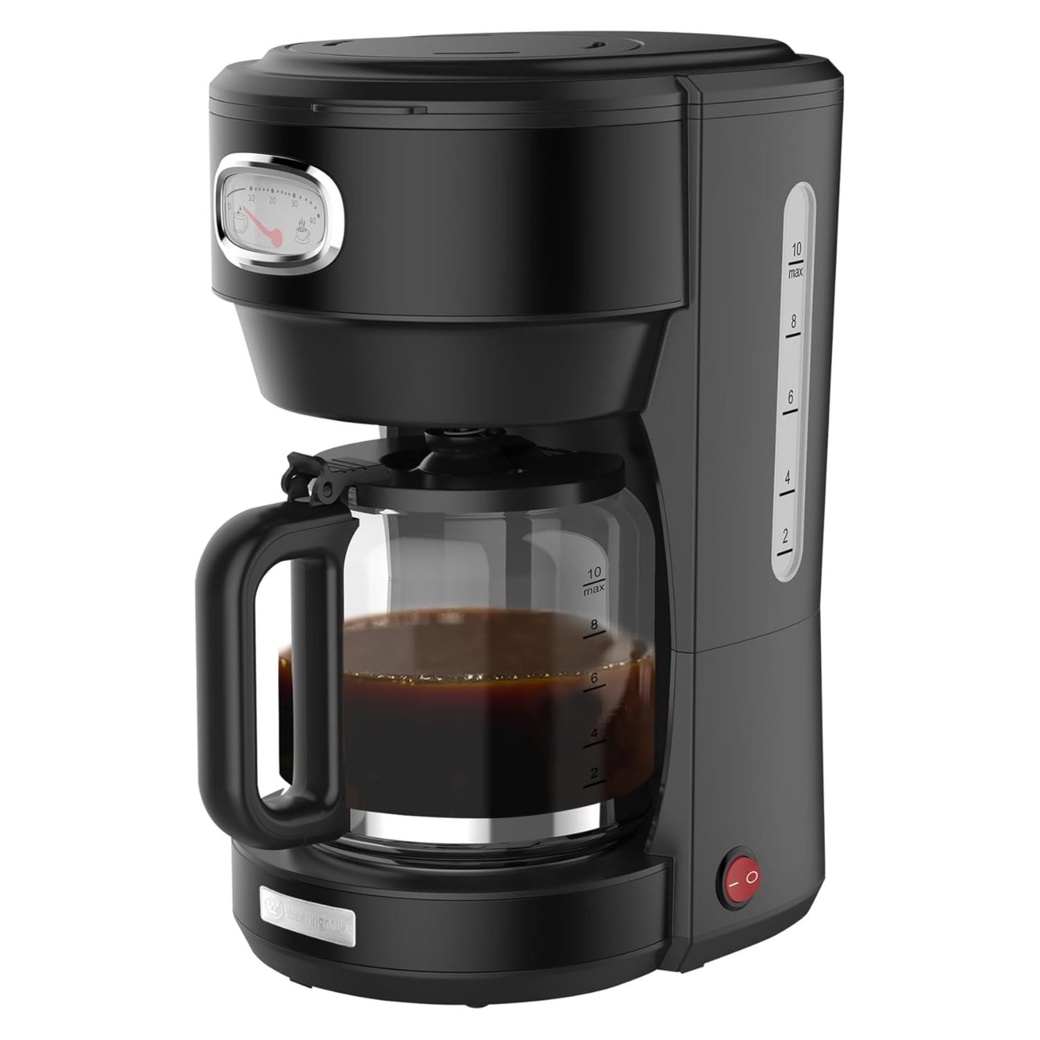 Westinghouse USA Retro Series 1.25L Coffee Maker – Black | Stylish Design with Brew Control, Pause-…