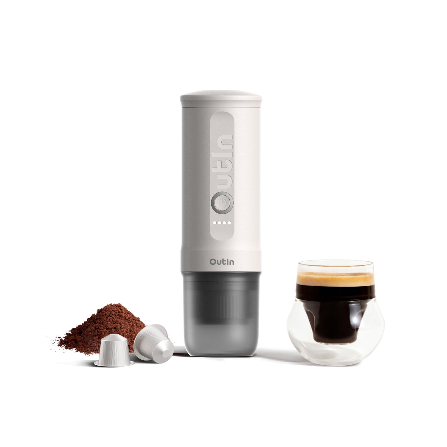 OutIn Nano Portable Electric Espresso Machine, Travel Coffee Maker for Camping, Car Coffee Maker Se…