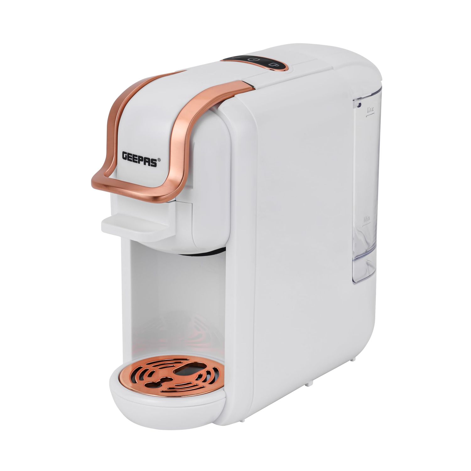 Geepas 4in1 Capsule Cofee Machine Gusto&amp;Ground Coffee, 20 Bar Coffee Maker Single Serve Variable Br…