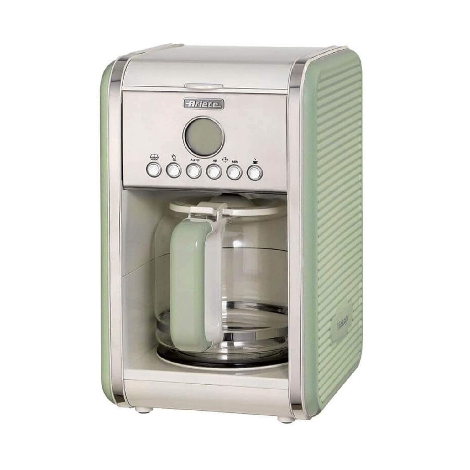 Ariete 12 Cup Vintage American Coffee Machine, 960W, Programmable Drip Coffee Maker with 2.1L Glass…