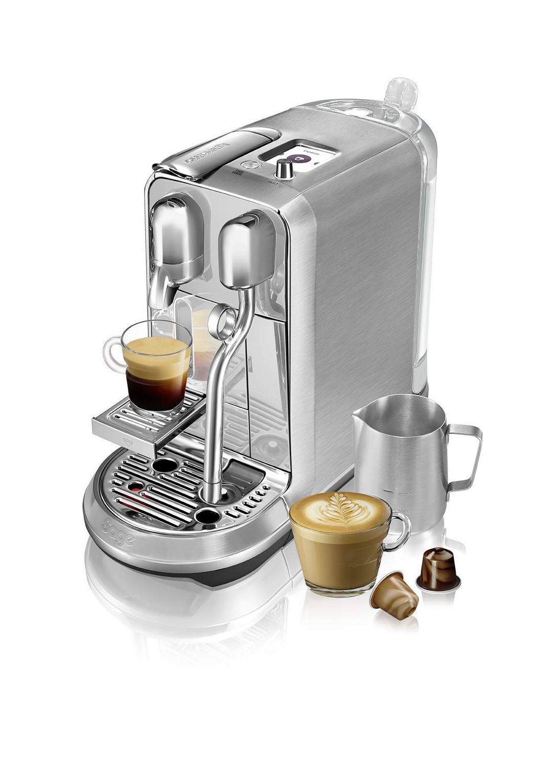 Nespresso Creatista Plus Coffee Machine by Sage, Capsule Espresso Machine, BNE800, Brushed Stainles…
