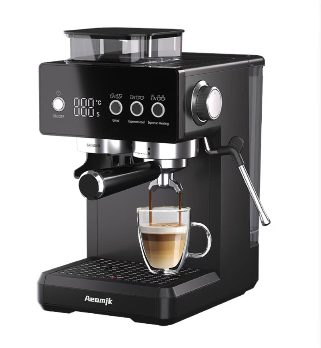 Wtrtr Espresso Machine Coffee, Built-in Coffee Grinder,Commercial Espresso Machine, 20 Bar,1350W Es…