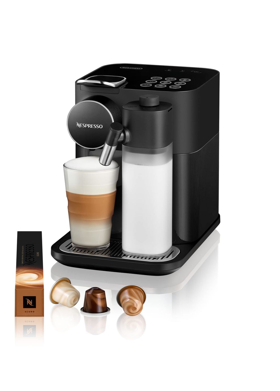 De'Longhi Nespresso EN650.B Gran Lattissima, Espresso coffee machine with capsule system, Rapid hea…