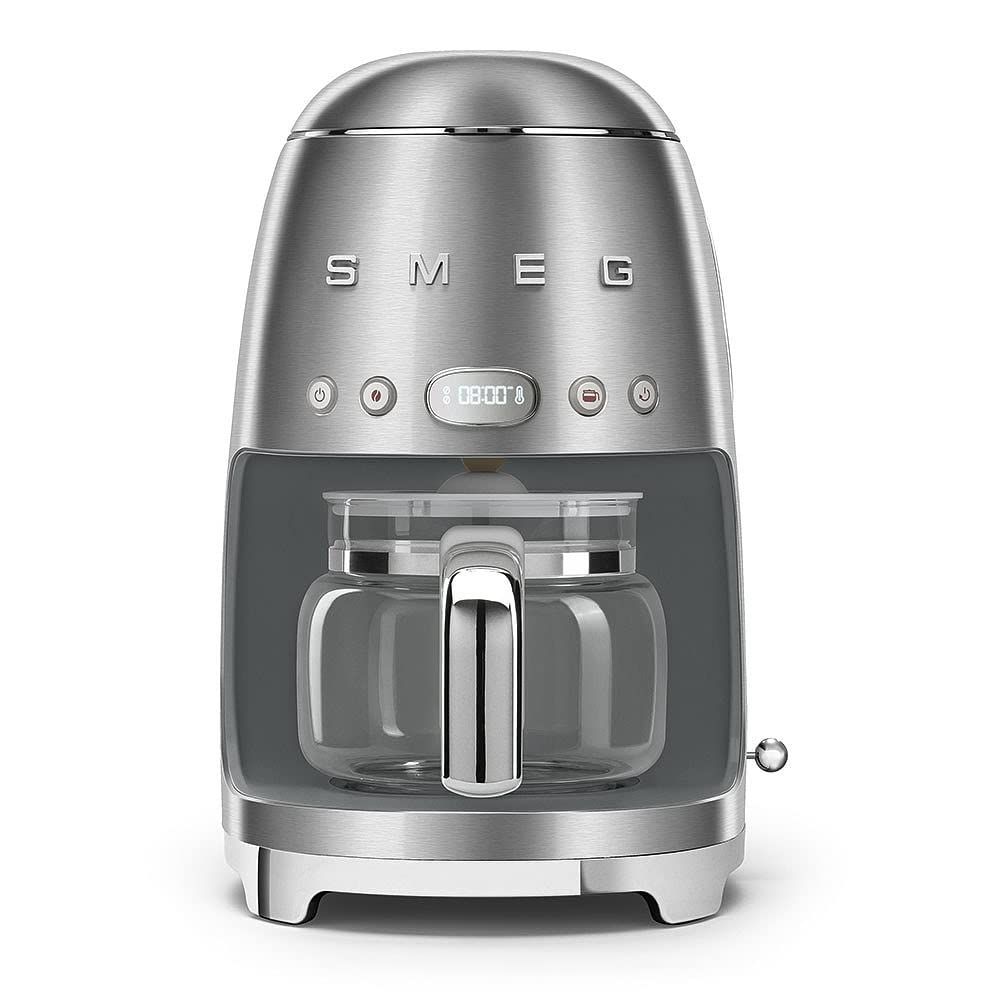 Smeg DCF02SSUK, 50'S Retro Style Aesthetic Drip Filter Coffee Machine, 10 Cup Capacity with Aroma I…