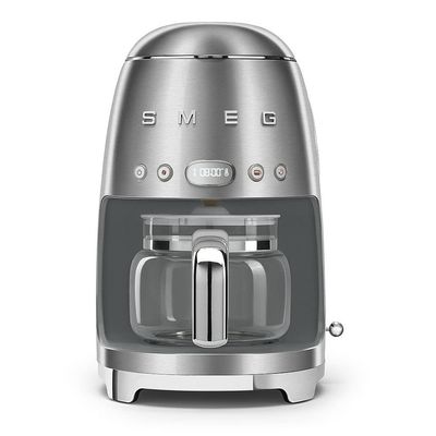 Smeg DCF02SSUK, 50'S Retro Style Aesthetic Drip Filter Coffee Machine, 10 Cup Capacity with Aroma I…