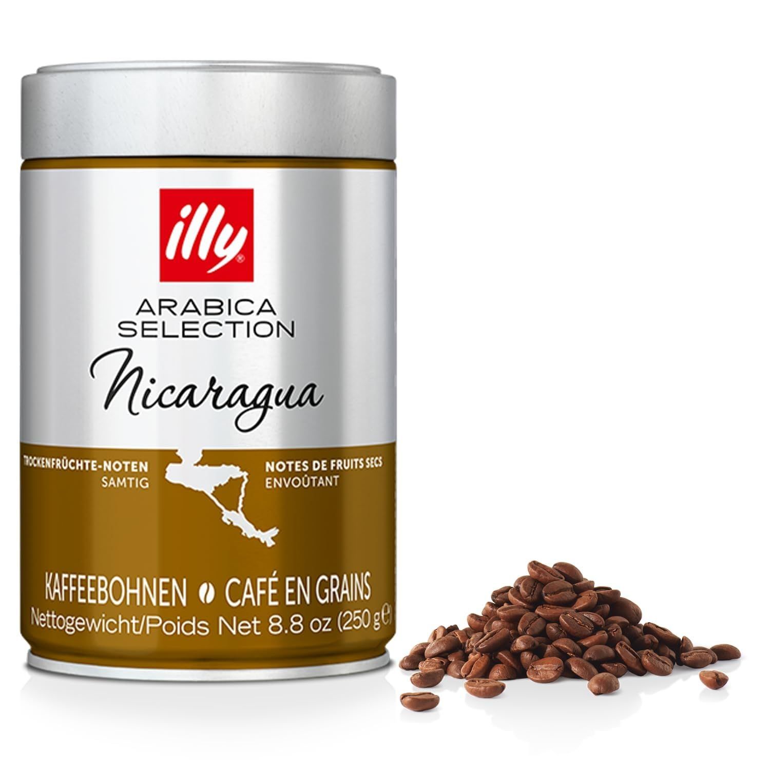 illy Arabica Selections Nicaragua Whole Bean Coffee, 100% Arabica Bean Single Origin Coffee, No Pre…