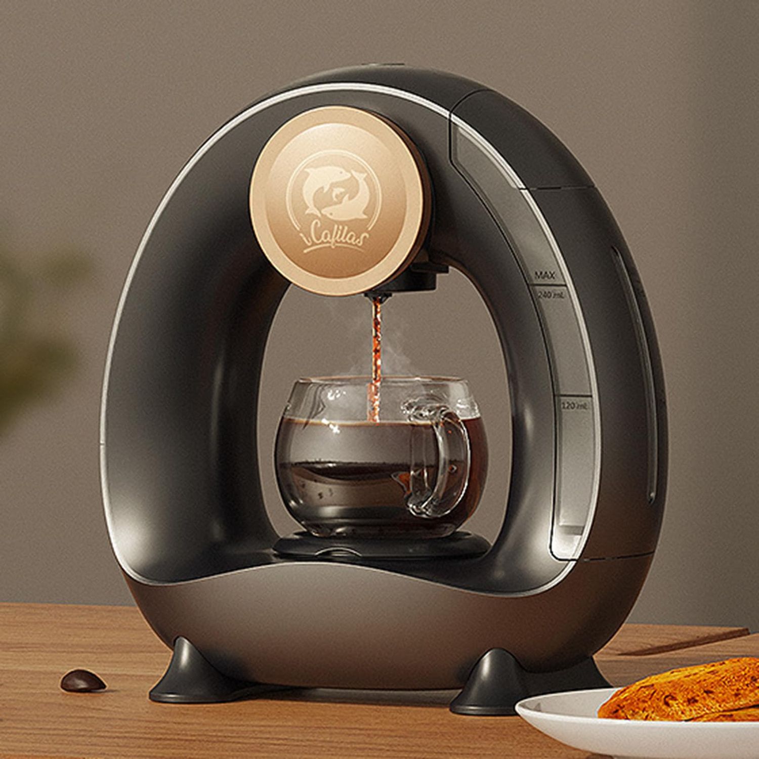 Portable Coffee Maker/Compact Espresso Machine/Silent Drip Coffee Brewer/Small Home Office Coffee M…