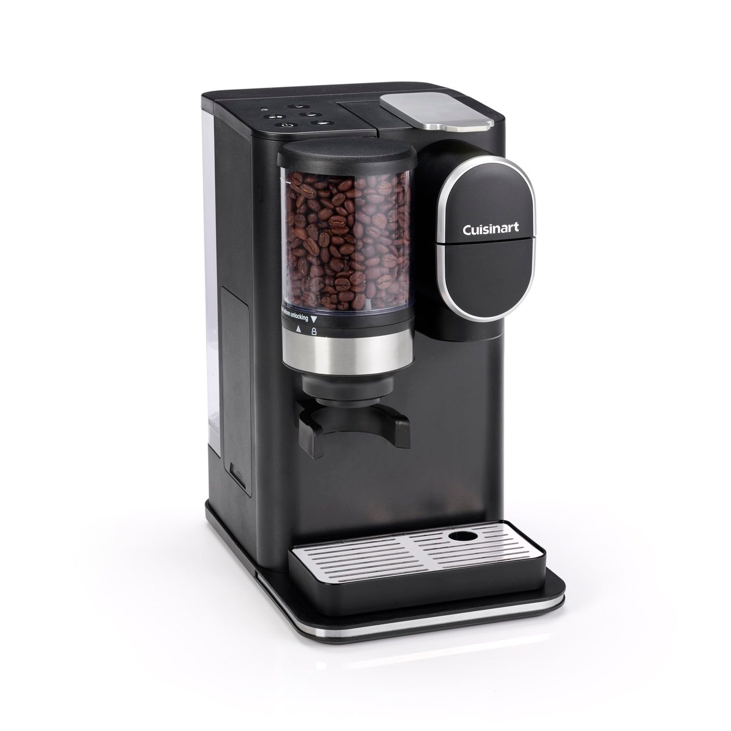 Cuisinart One Cup Grind And Brew Coffee Machine, Bean to cup, Single serve Filter coffee, Stainless…