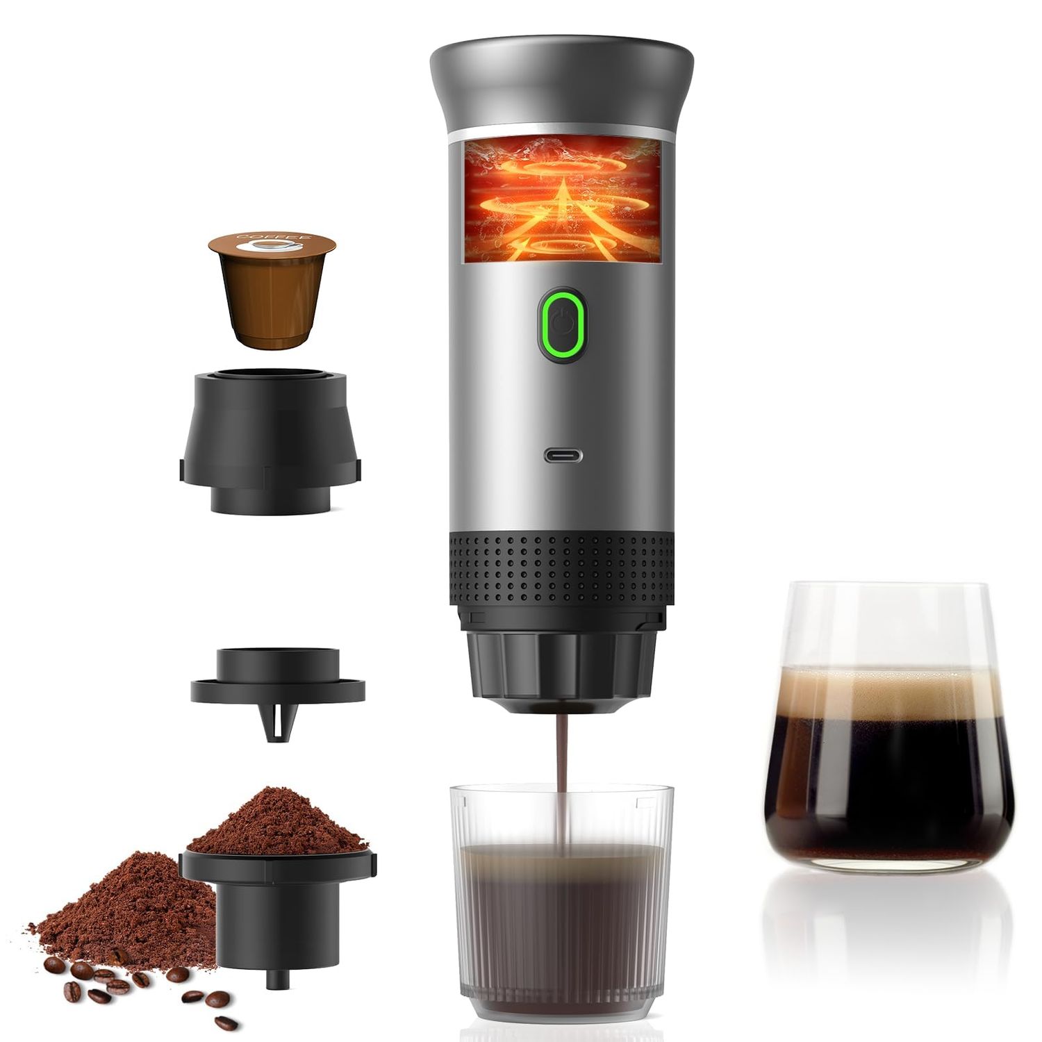 Portable Coffee Maker Espresso Machine, Travel Espresso Maker, Portable Espresso Coffee Maker with …