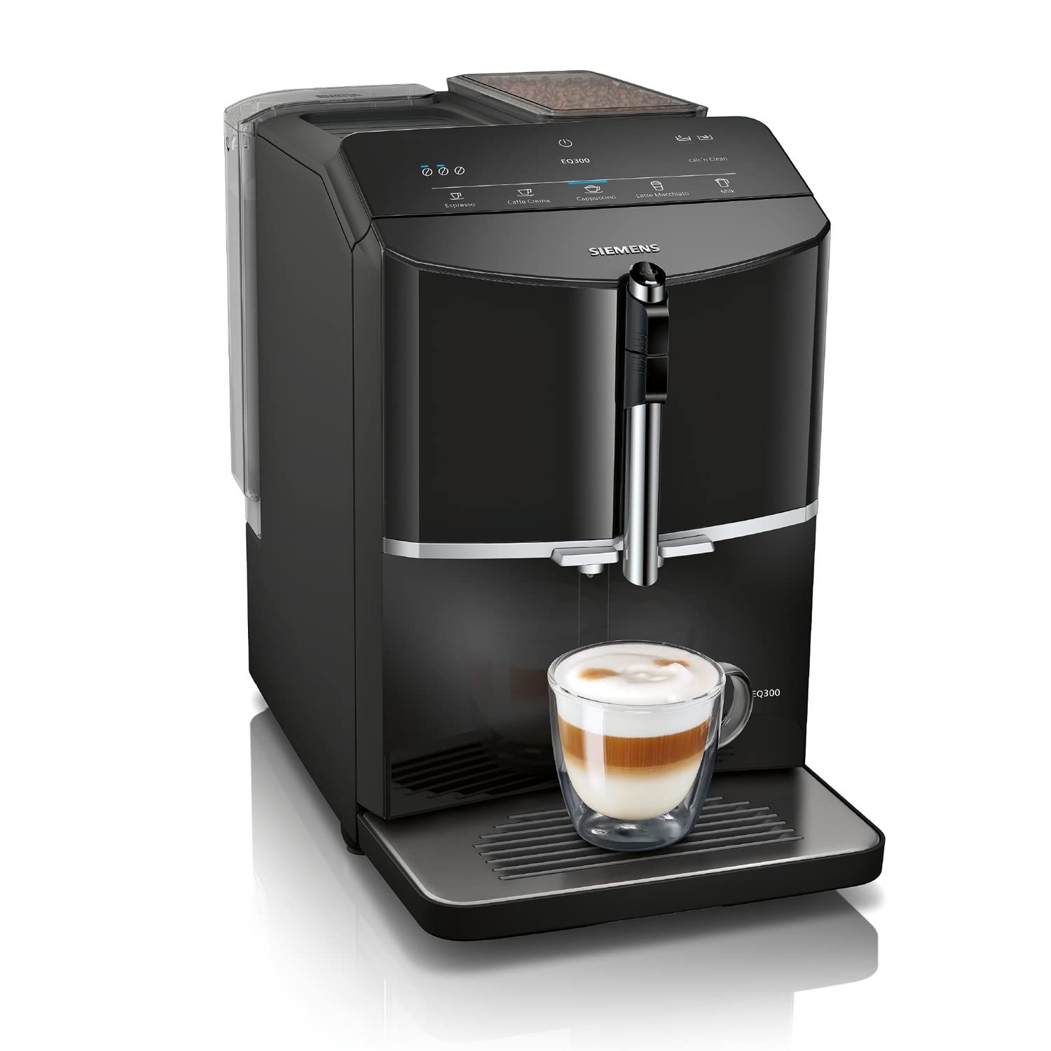Siemens TF301G19 EQ300 Bean to Cup Fully Automatic Espresso coffee machine with milk frother, 4 cof…
