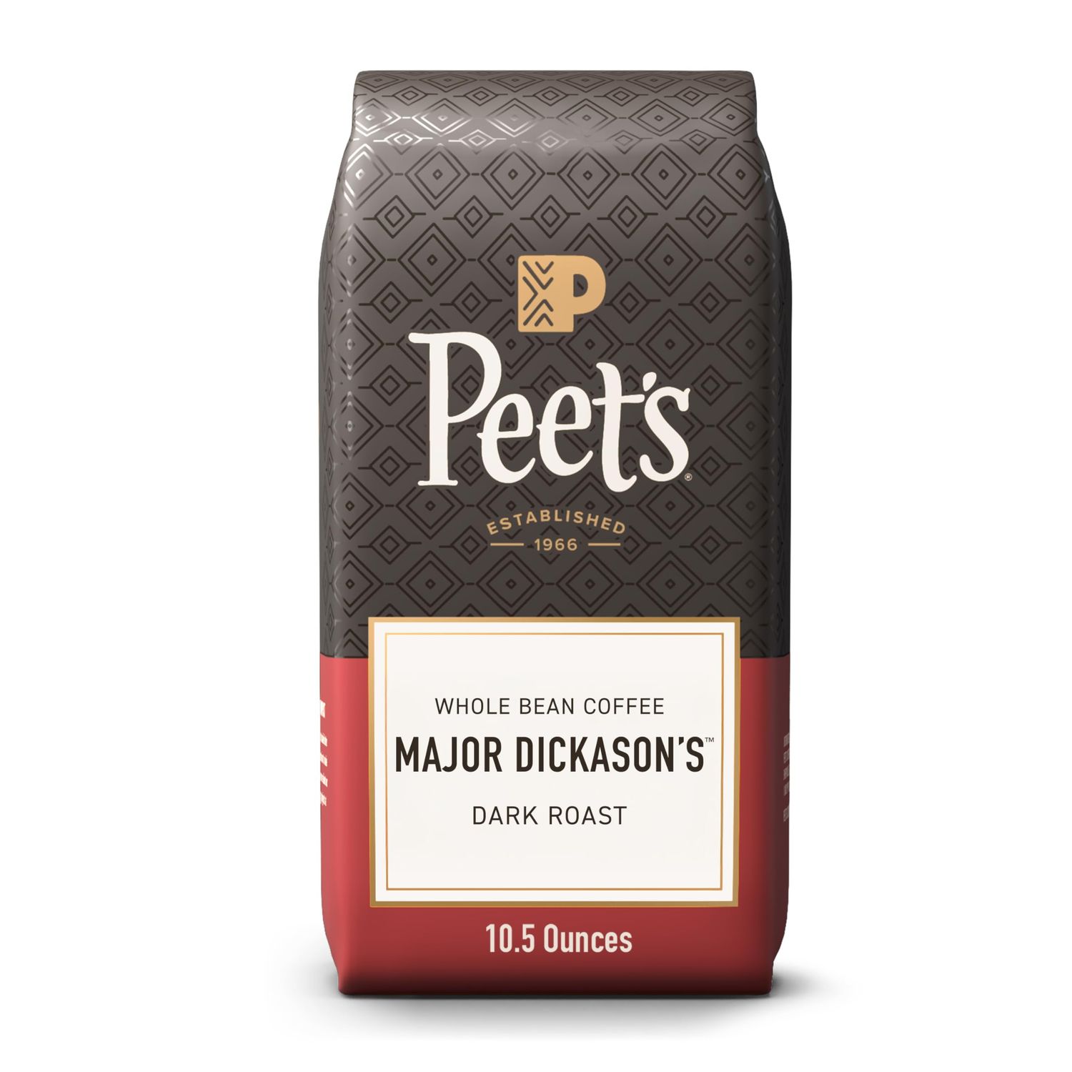 Peet's Coffee, Dark Roast Whole Bean Coffee - Major Dickason's Blend 10.5 Ounce Bag