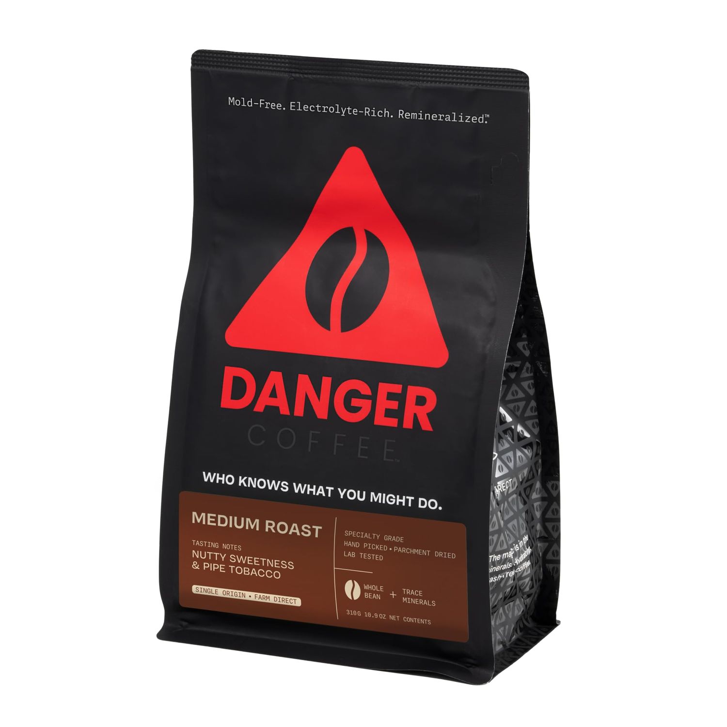 Danger Coffee by Dave Asprey, Remineralized, Mold Free &amp; Lab Tested Whole Bean Coffee, Medium Roast…
