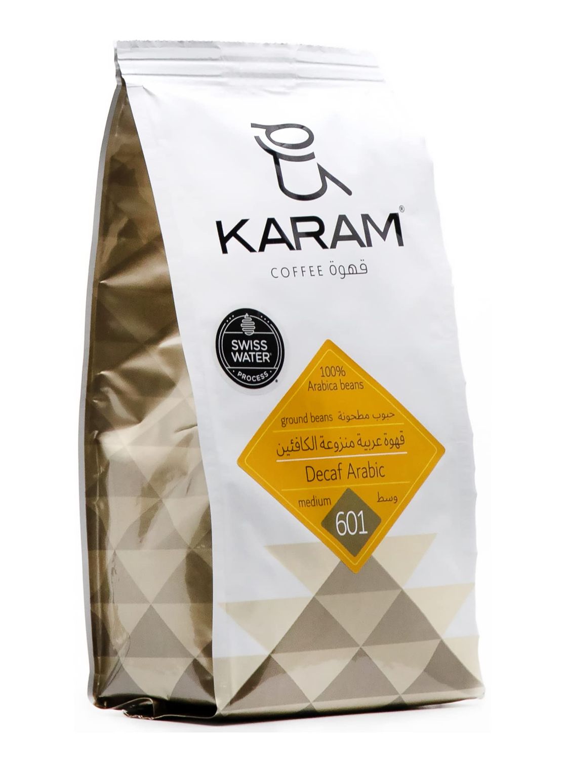 KARAM COFFEE قهوة Decaf - Arabic Medium Roast Ground Beans 250gms
