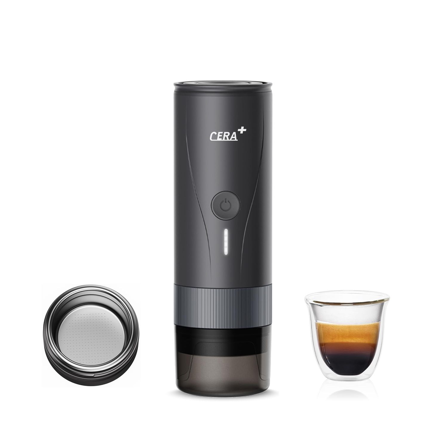 CERA+ Portable Espresso Maker Pro Version Self-Heating Professional-Level Mini Coffee Machine Compa…