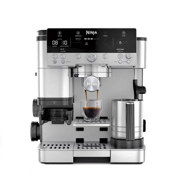 Ninja Luxe Premier 3-in-1 Coffee Machine, Latte, Cappuccino, Cold Brew &amp; Espresso Maker With Built …