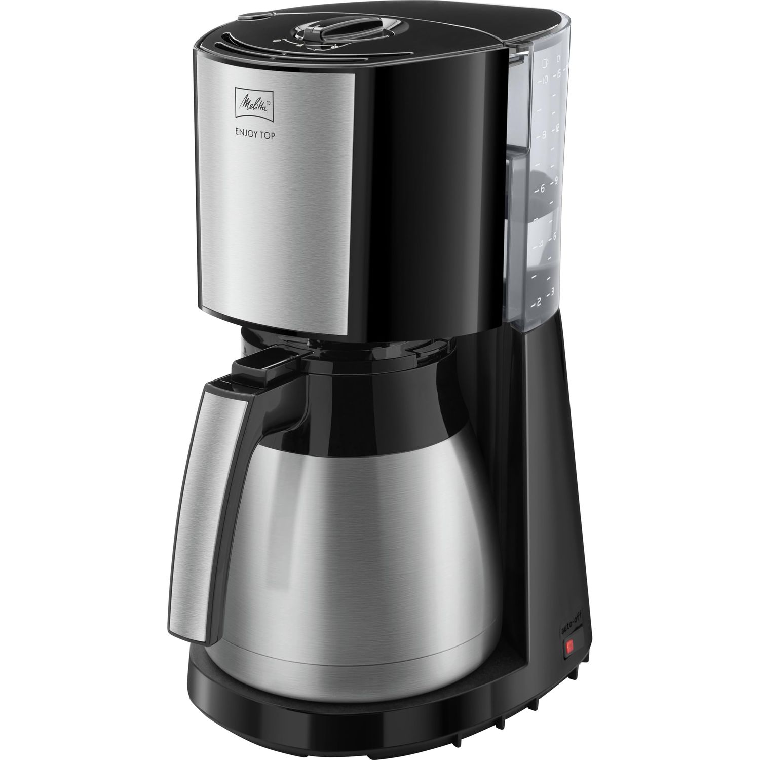 Melitta 1017-08 Enjoy Top Therm Filter Coffee Machine, Black/Silver