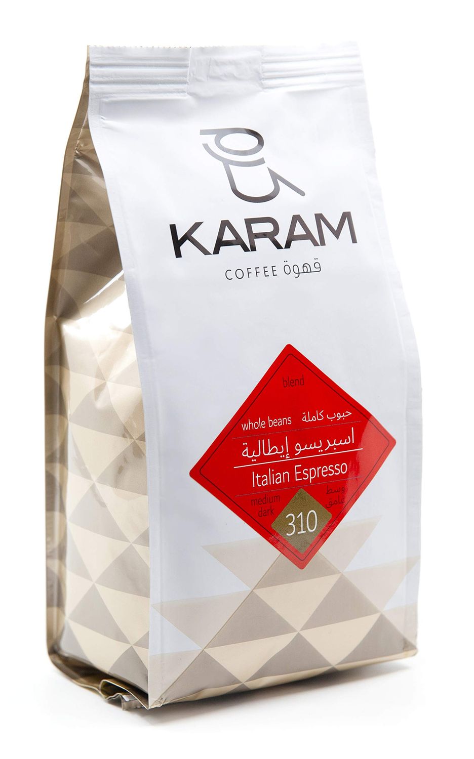 KARAM COFFEE – Italian Premium Arabic Coffee Beans – Medium Dark Roast – Espresso Style – Whole Bea…