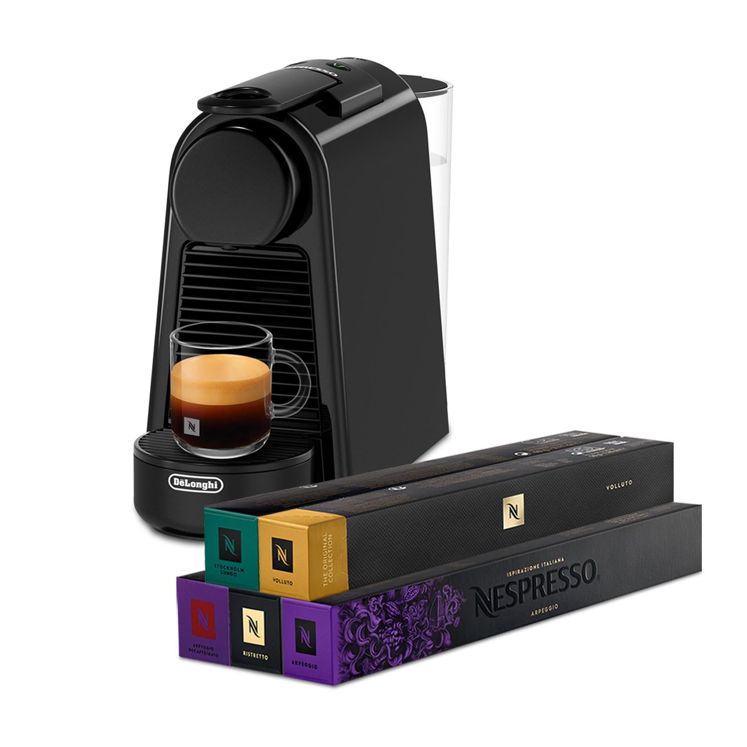 De'Longhi Nespresso Essenza Mini EN85.B Automatic Capsule Coffee Maker for Single Cup, Compact Desi…