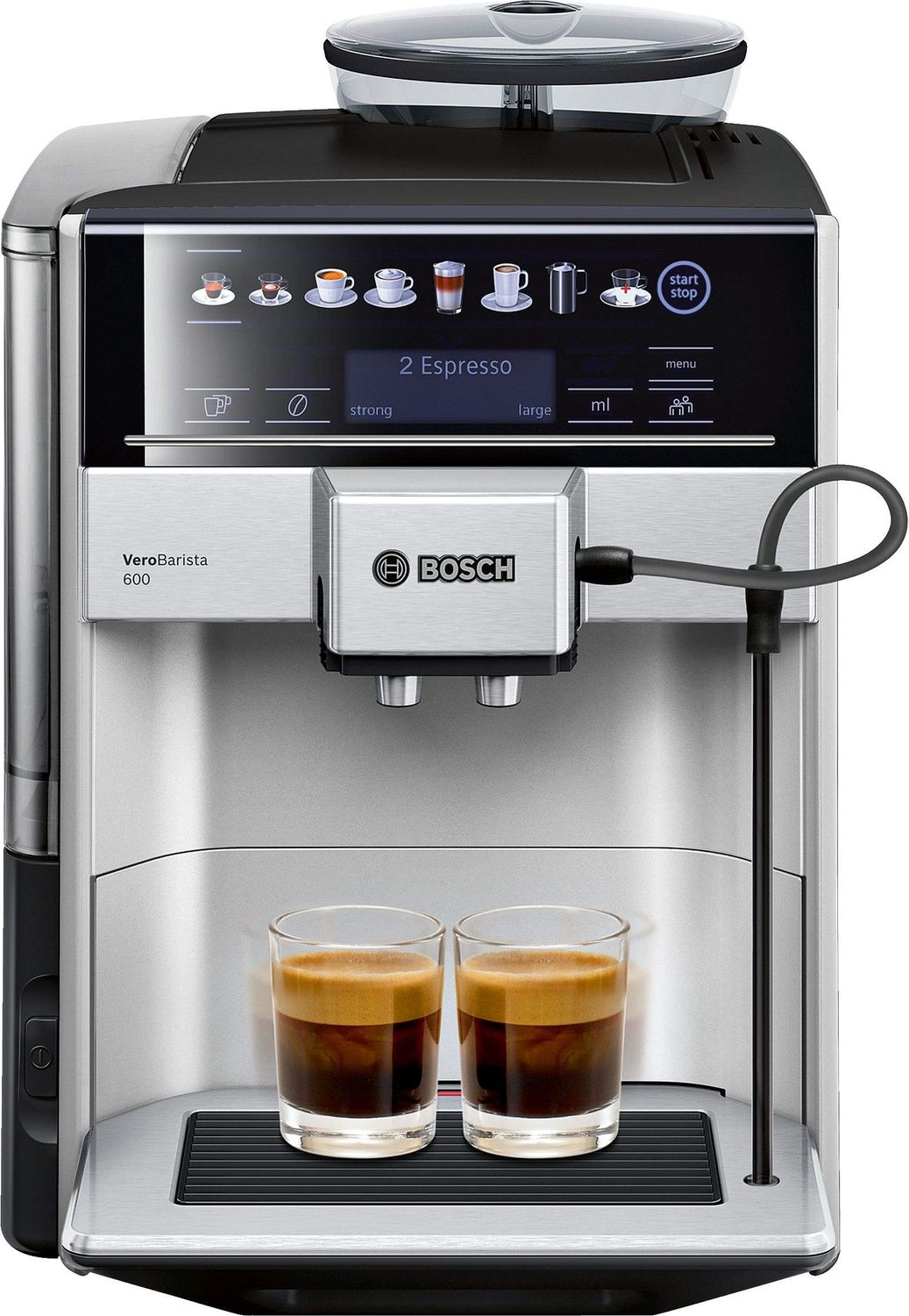 Bosch Fully Automatic Coffee Machine Vero Barista 600, Silver/Black, Tis65621GB"Min 1 year manufact…