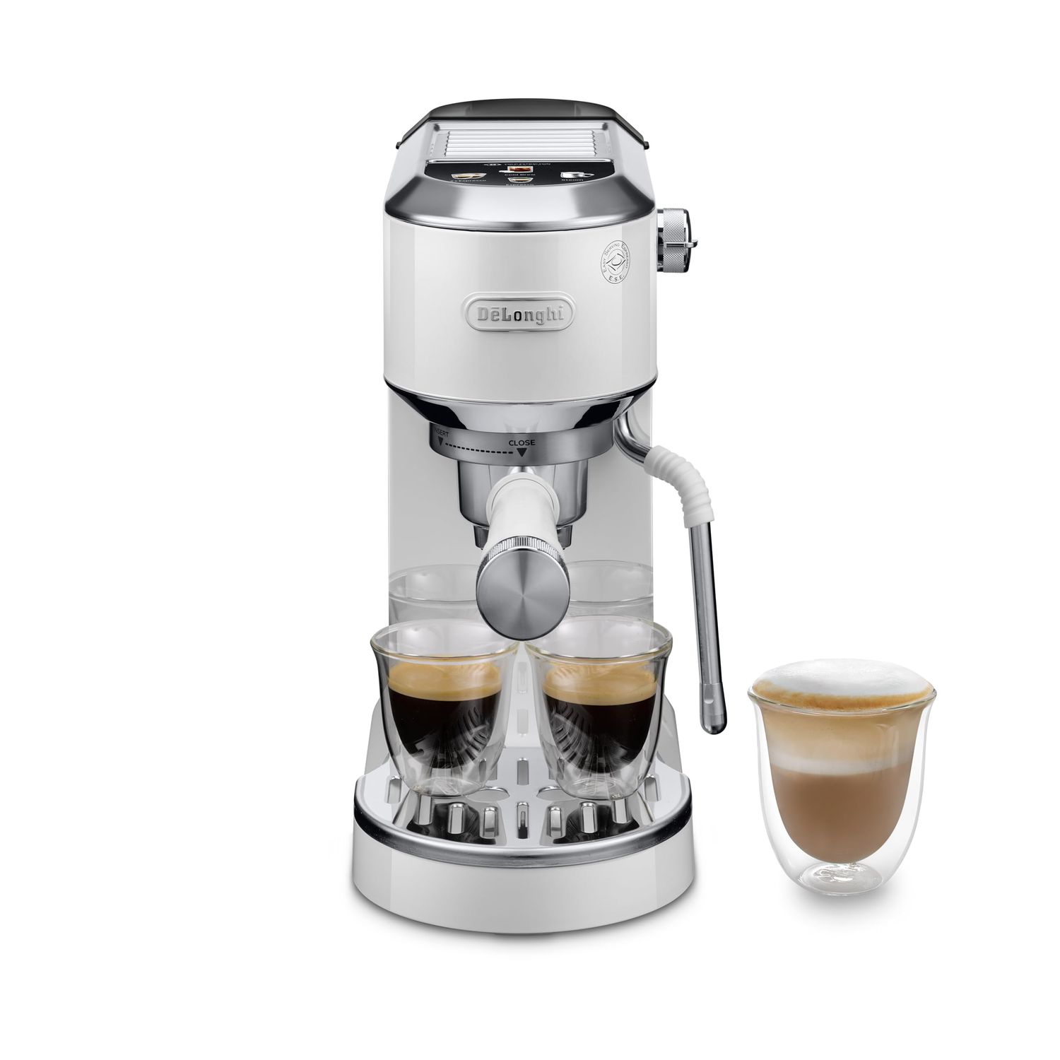 De'Longhi Dedica Duo EC890.WI, Barista Coffee Machine with Pump, Espresso and Cold Brew, Manual Cof…