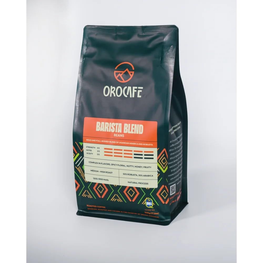 Orocafe Barista Roasted Coffee Beans 500g – Signature Barista Blend Arabica &amp; Robusta Coffee, Singl…