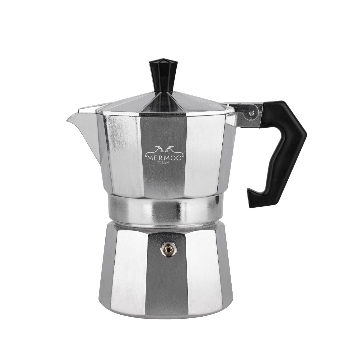 MERMOO YILAN Moka Pot, 3-Cup Stovetop Espresso Maker, Aluminum Italian Coffee Maker with Heat-Resis…