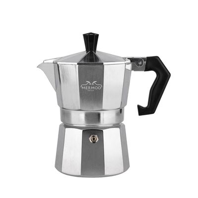 MERMOO YILAN Moka Pot, 3-Cup Stovetop Espresso Maker, Aluminum Italian Coffee Maker with Heat-Resis…