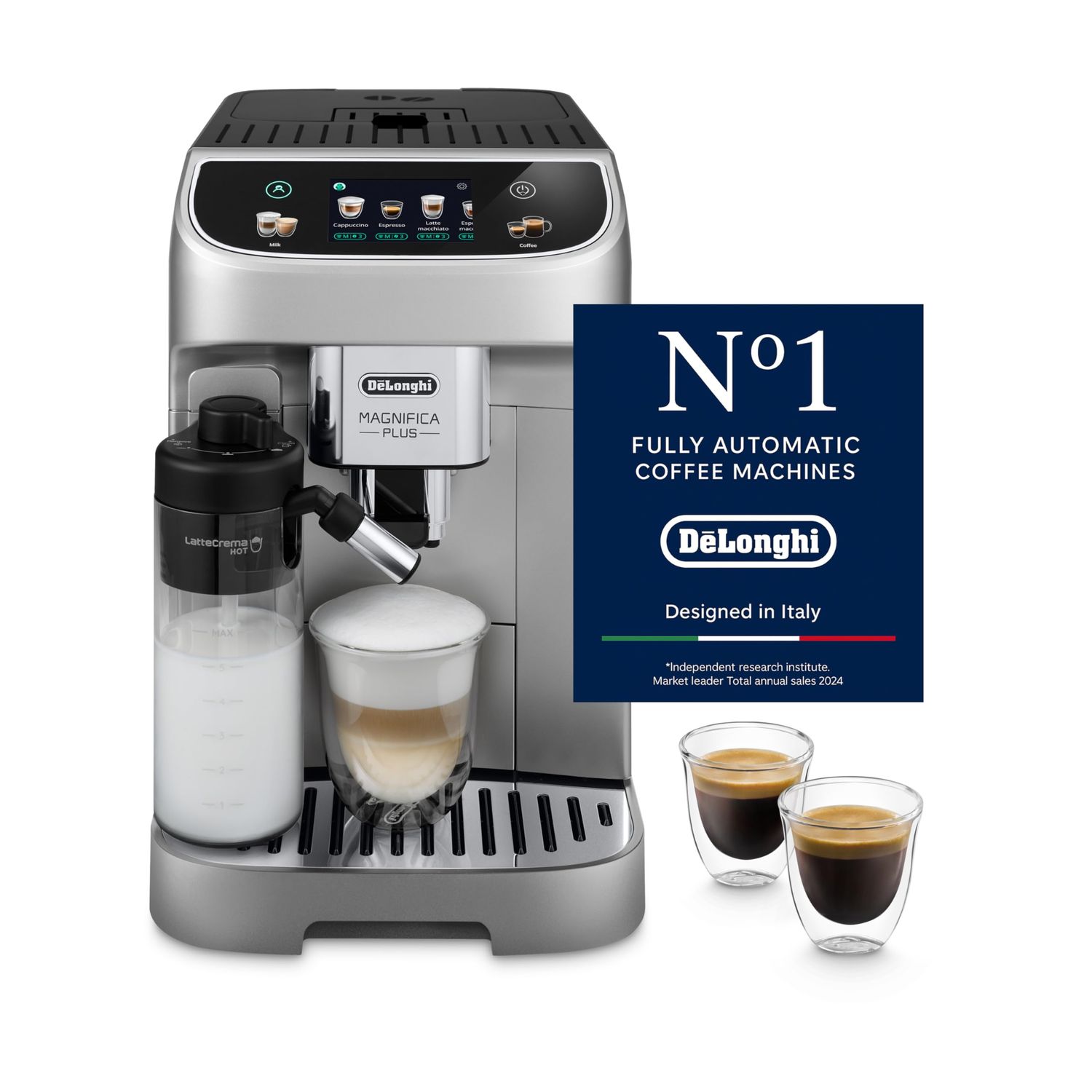 De'Longhi Coffee Machine MAGNIFICA PLUS Fully Automatic Espresso Machine with 24+ Hot &amp; Iced Bevera…