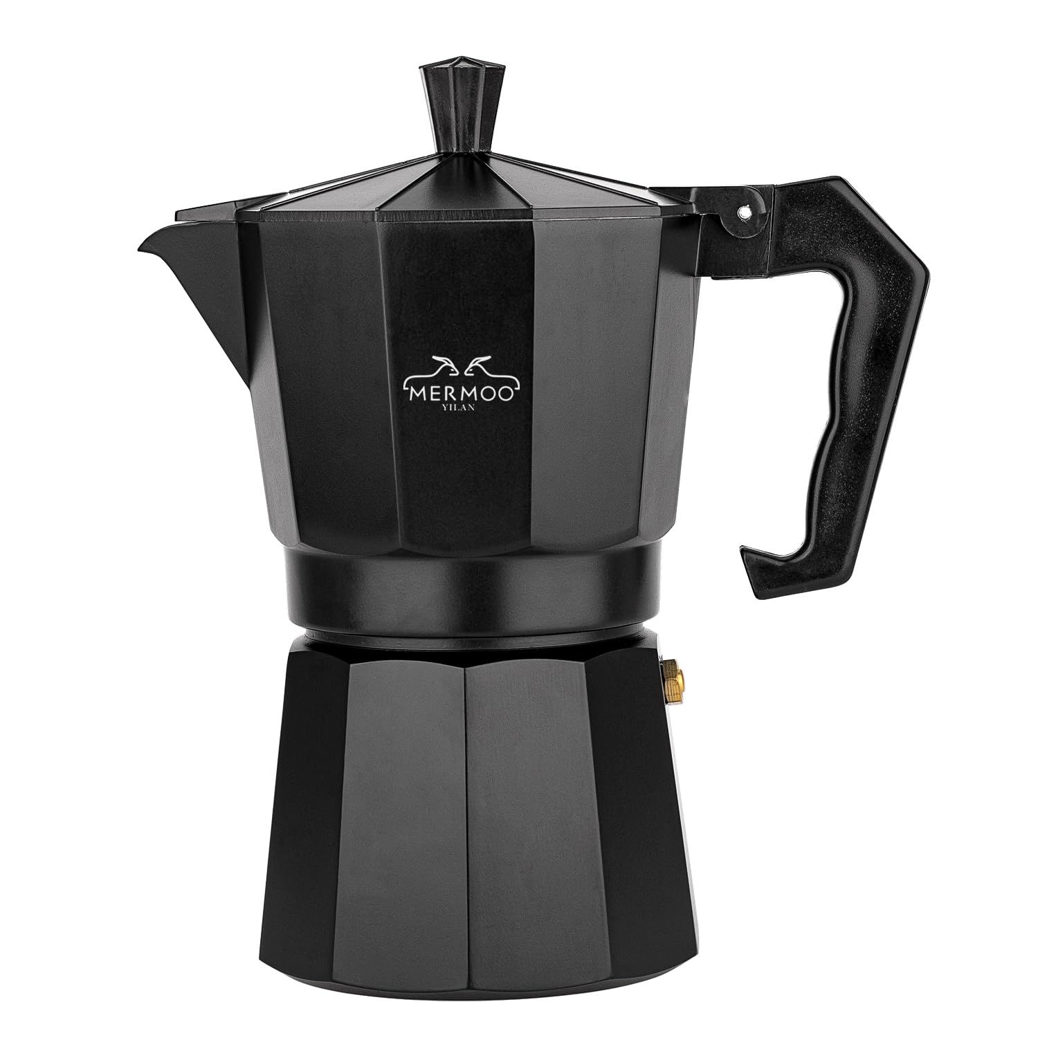 MERMOO YILAN Moka Pot, 6-Cup Stovetop Espresso Maker, Aluminum Italian Coffee Maker with Heat-Resis…