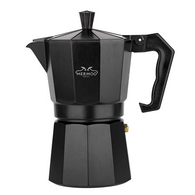 MERMOO YILAN Moka Pot, 6-Cup Stovetop Espresso Maker, Aluminum Italian Coffee Maker with Heat-Resis…