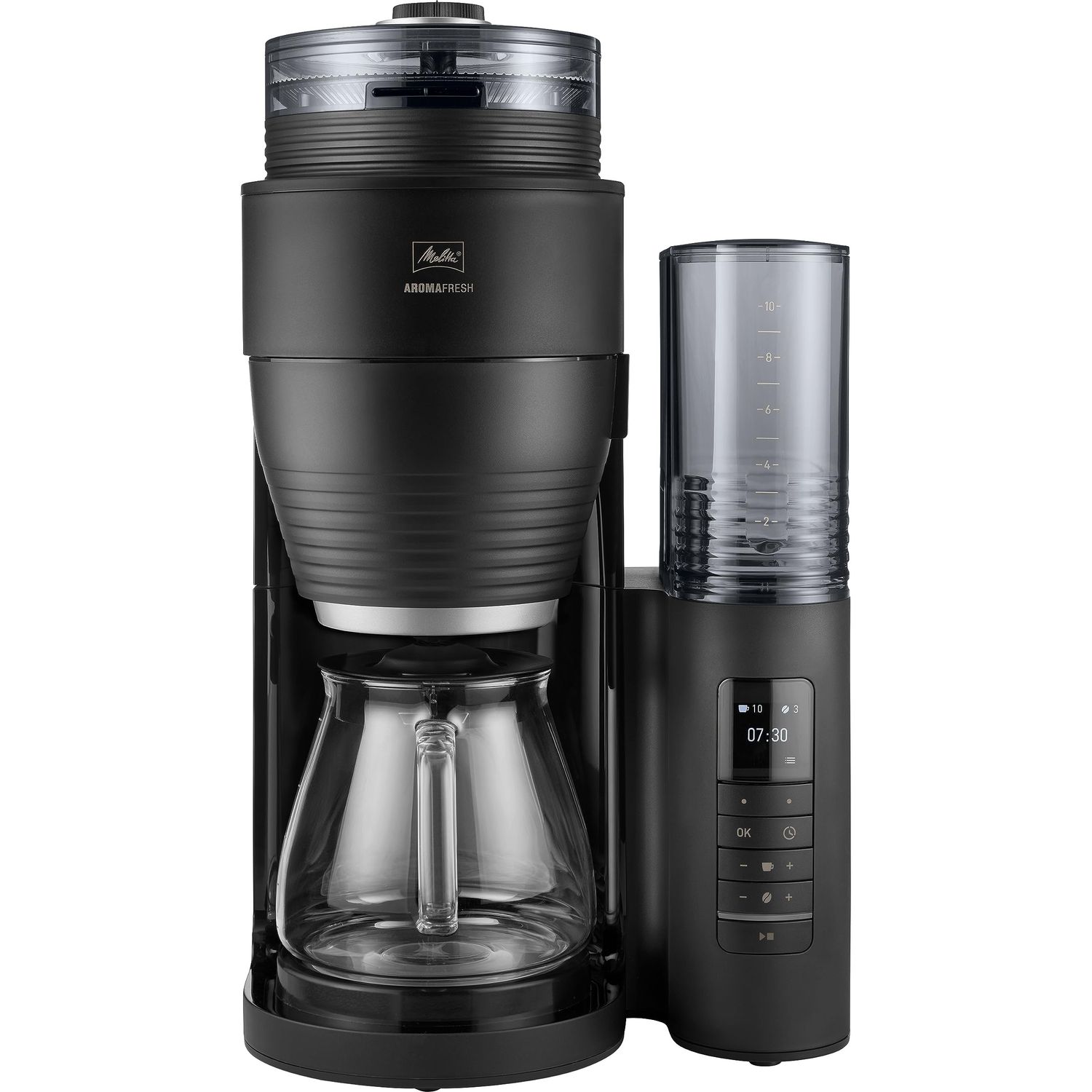 Melitta Aromafresh X Pro, New Filter Coffee Machine with Integrated Grinder &amp; Glass Jug, Grind &amp; Br…
