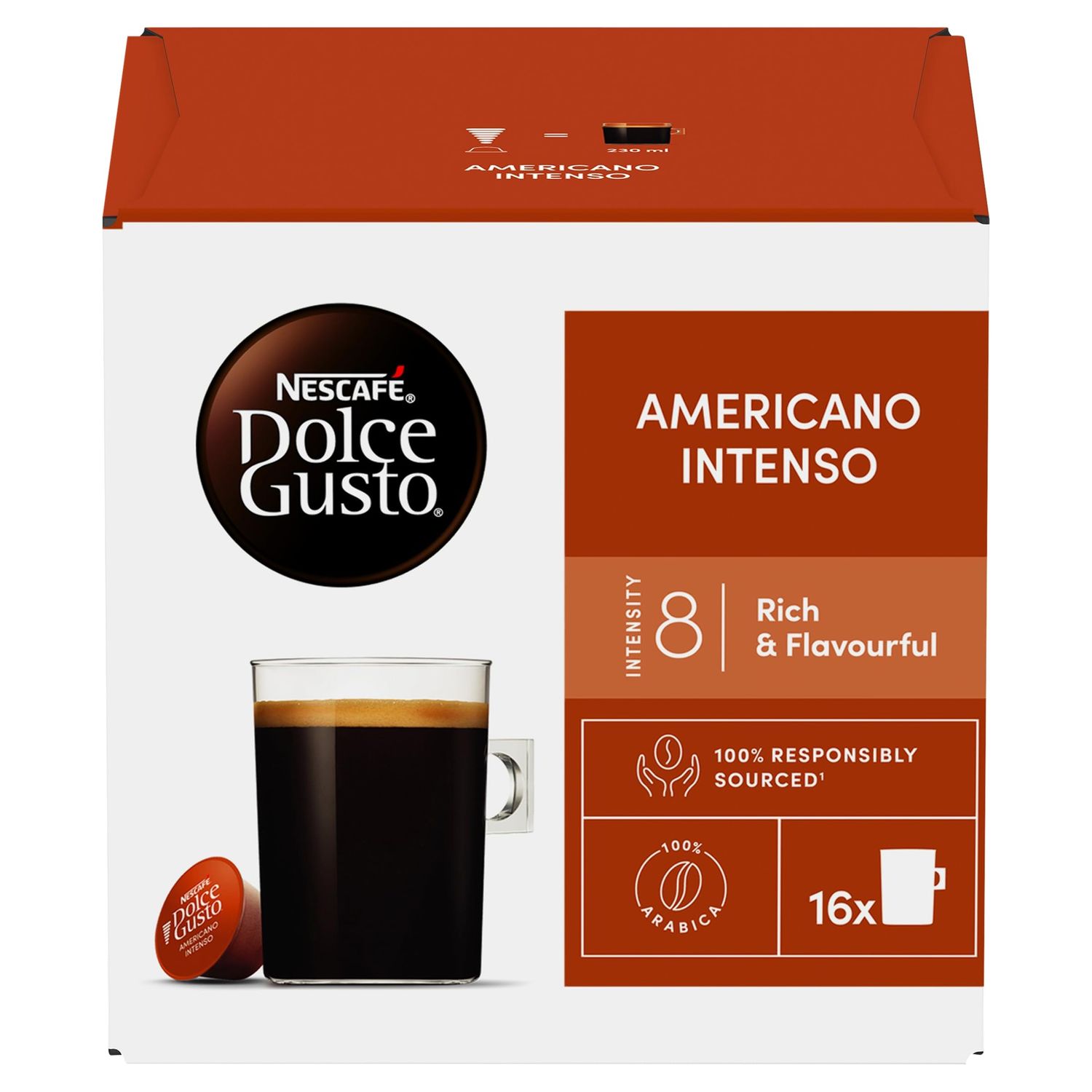 Nescafe Dolce Gusto Americano Intenso 16 Capsules 132.8g Pack of 3
