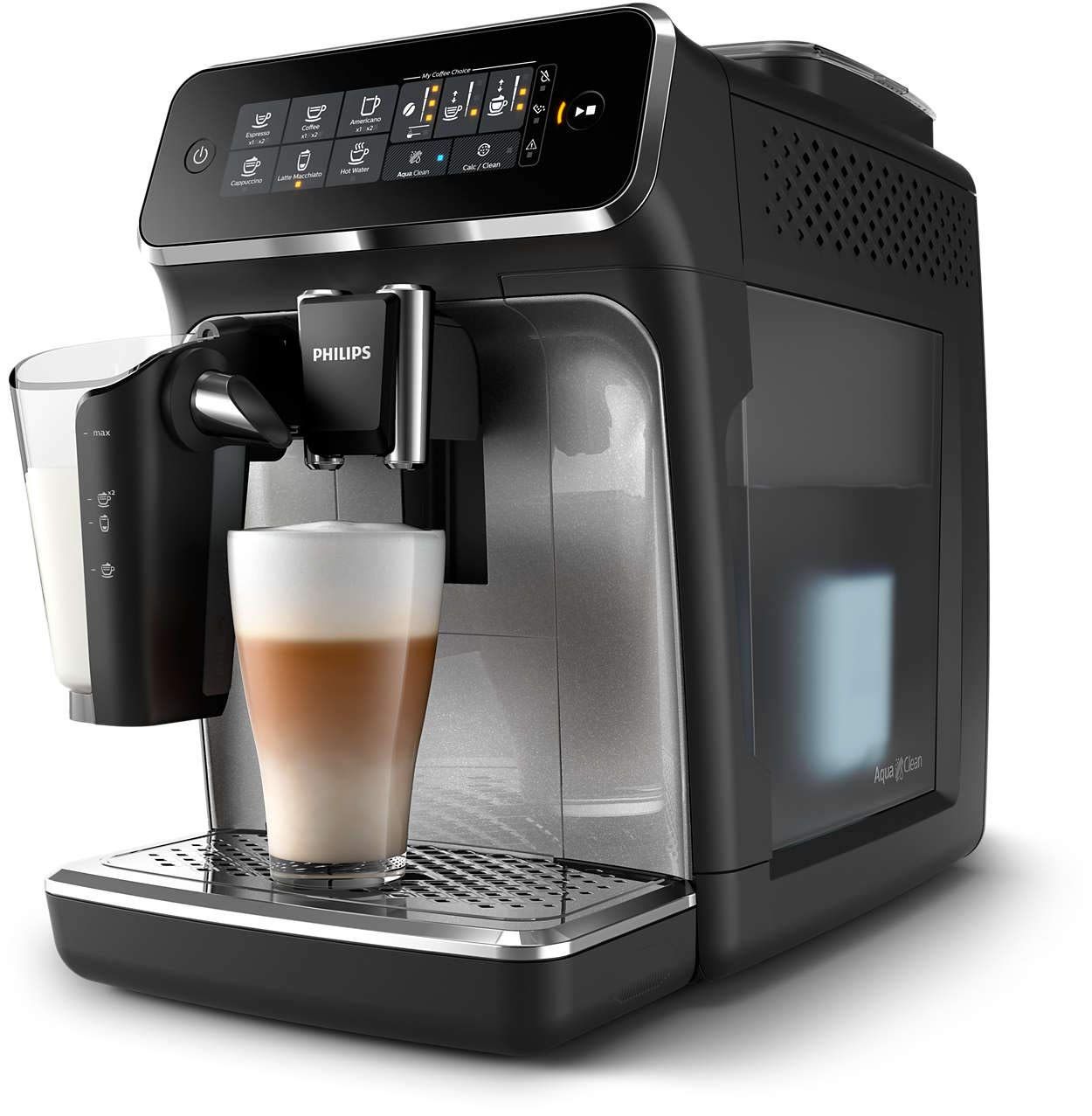 Philips (Refurbished) Series 3200 Fully Automatic Espresso Machine - 1500W, LatteGo, Touch Display,…